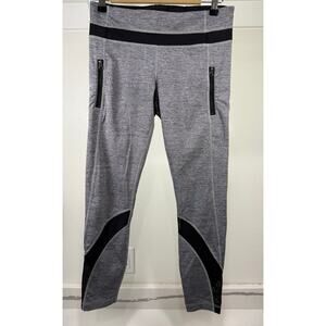 Lululemon Athletica Women's 25" Wunder Under Leggings Pant Mesh‎ Size 8 Gray